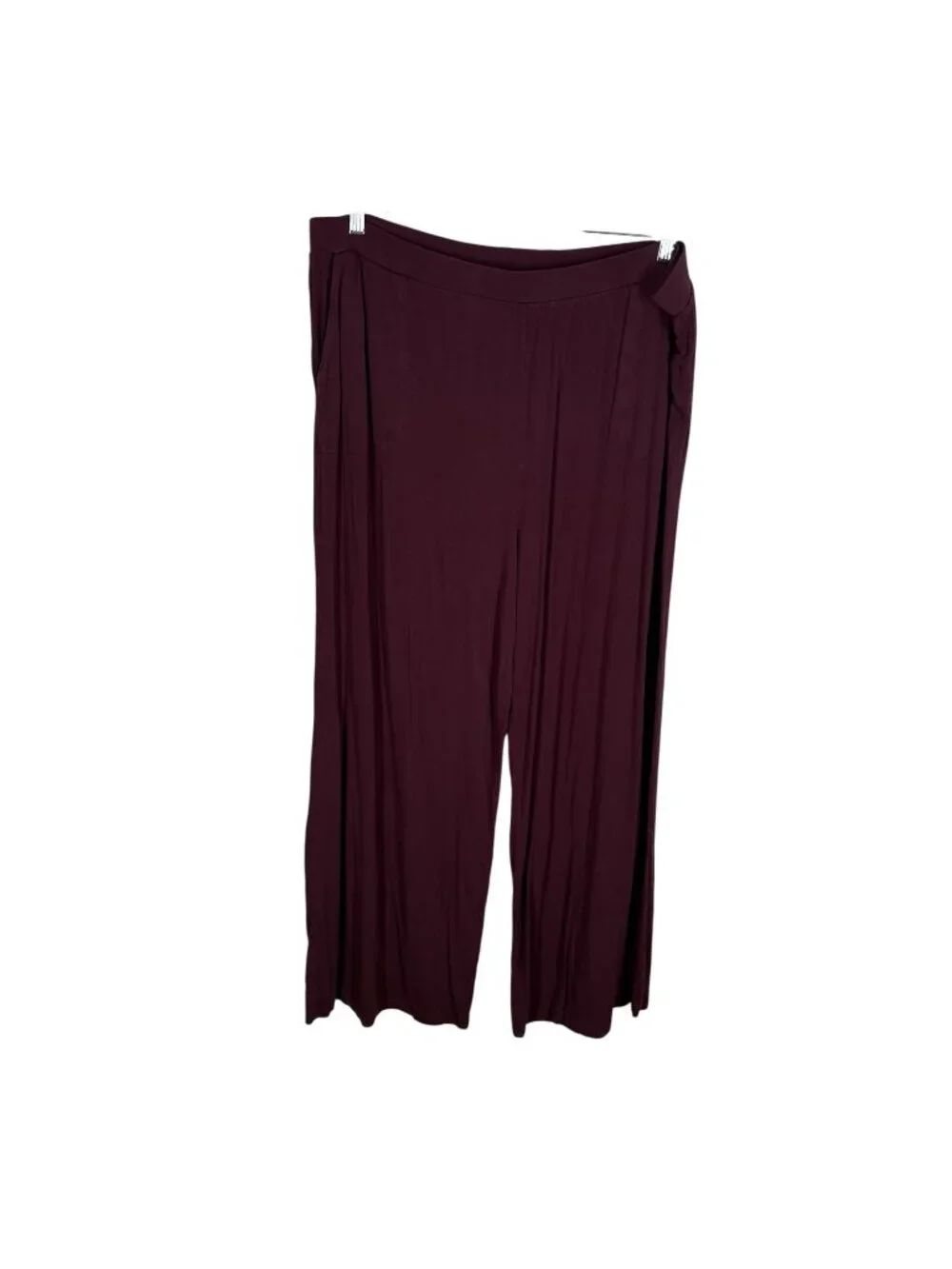 Torrid Women Plus 3X Wine Stretch Elastic Waist Super Soft Wide Leg Sleep Pant - Picture 3 of 10